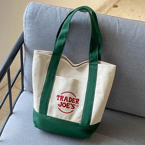 刺绣traderjoes时尚帆布包