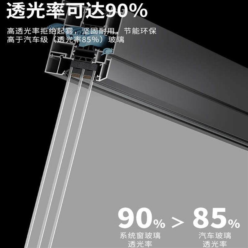 济南断桥铝平开 内倒系统门窗封阳台80三层隔音玻璃落地窗户温室