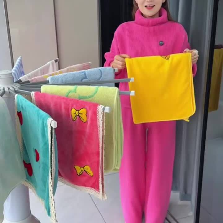章鱼晾衣架落地免安装可