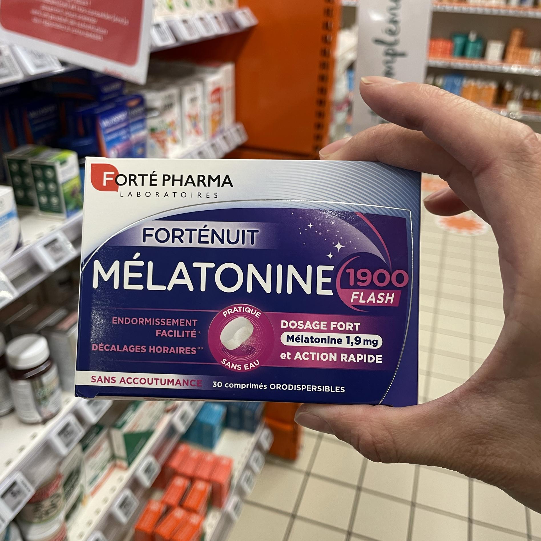 法国本土版Fortepharma富泰褪黑素无糖含片失眠助睡眠倒时差30片