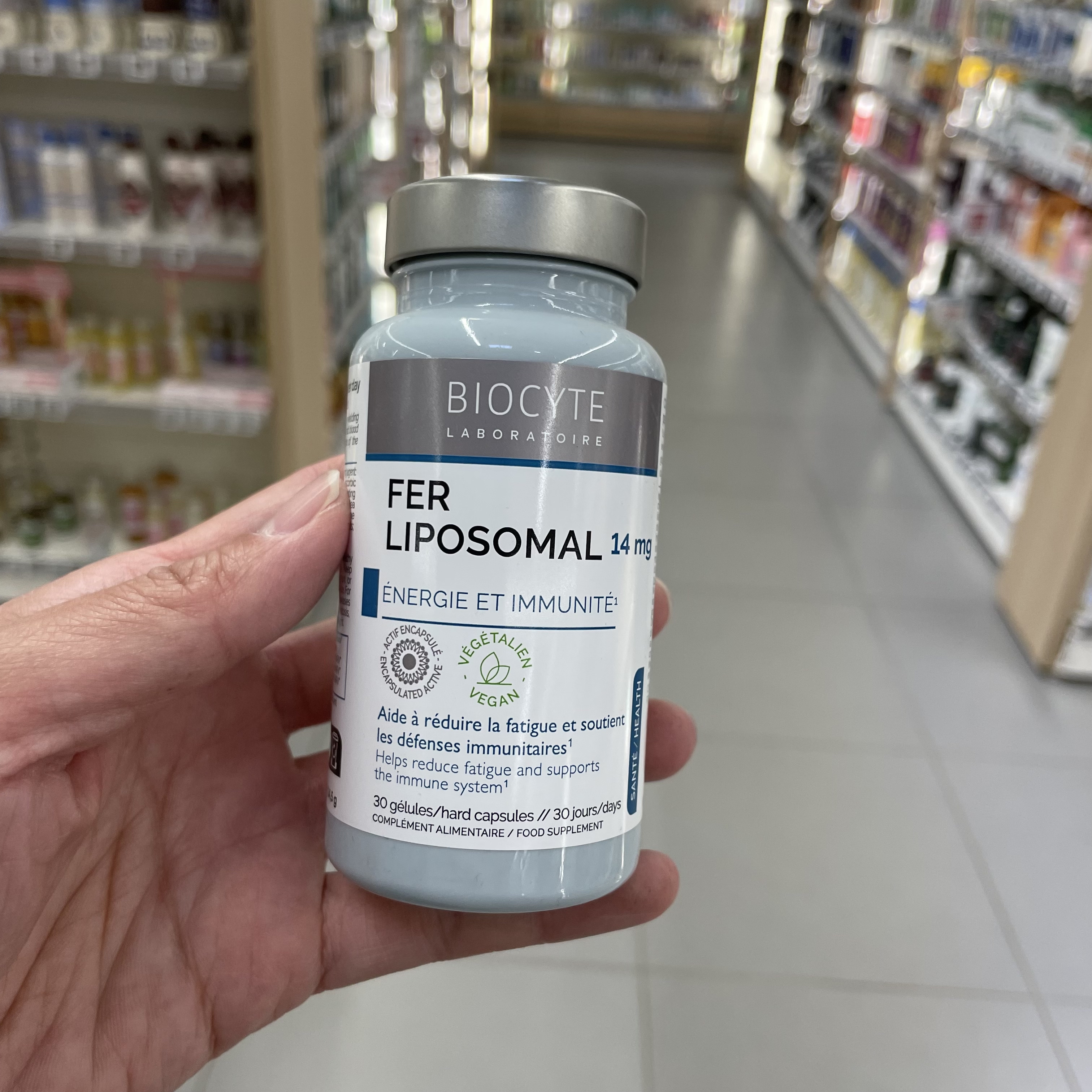 法国本土版 碧维斯Biocyte Fer补充铁元 补铁30粒