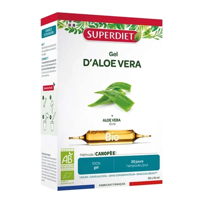 法国本土版（非国产）Superdiet Gel D'Aloe Vera 有机芦荟 20支