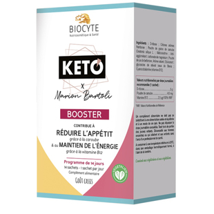 法国版biocyte KETO BOOSTER燃燃冲剂 食欲代谢水分14条