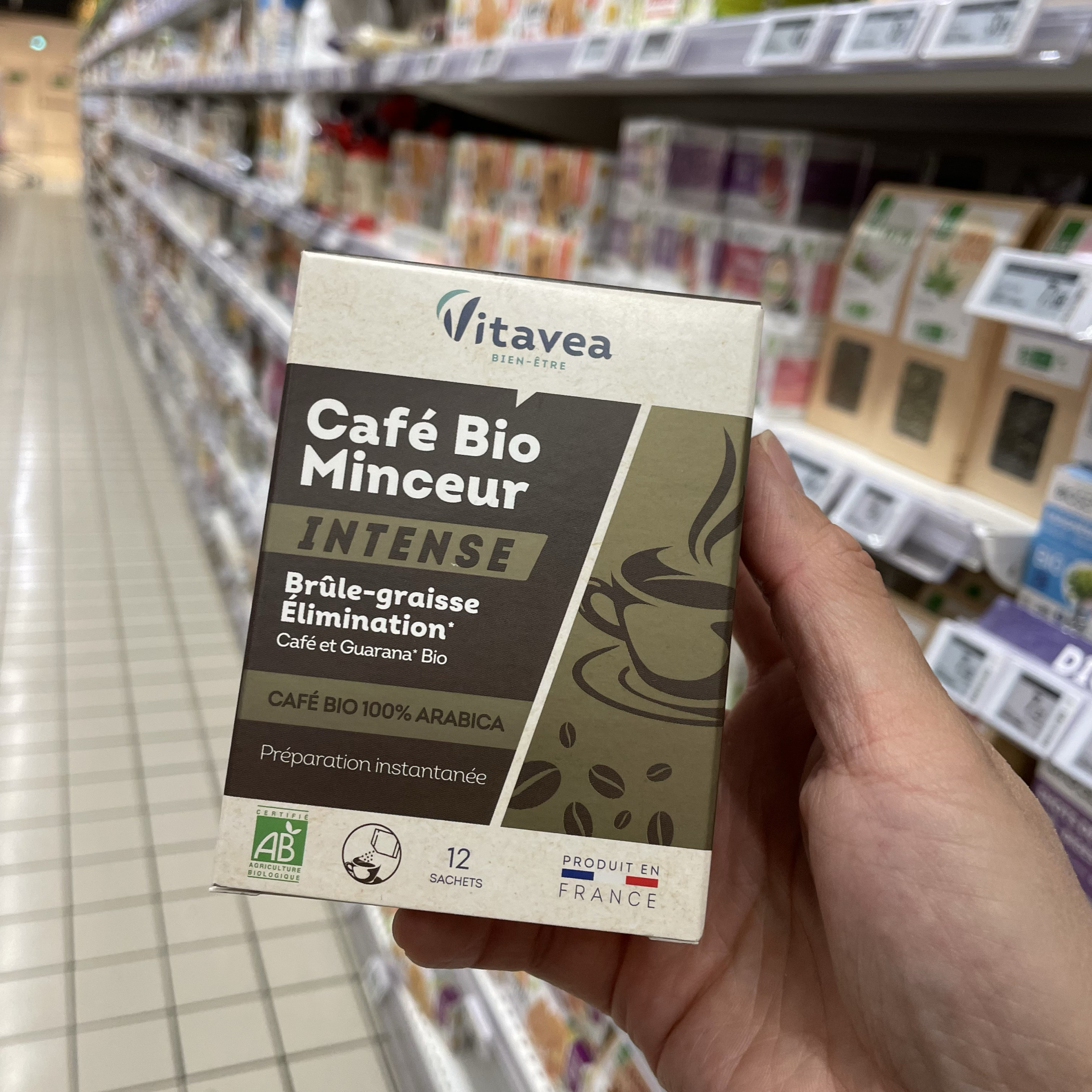 法国本土版Vitavea加速燃烧黑咖啡瓜拉纳绿茶阿拉比卡0糖0脂