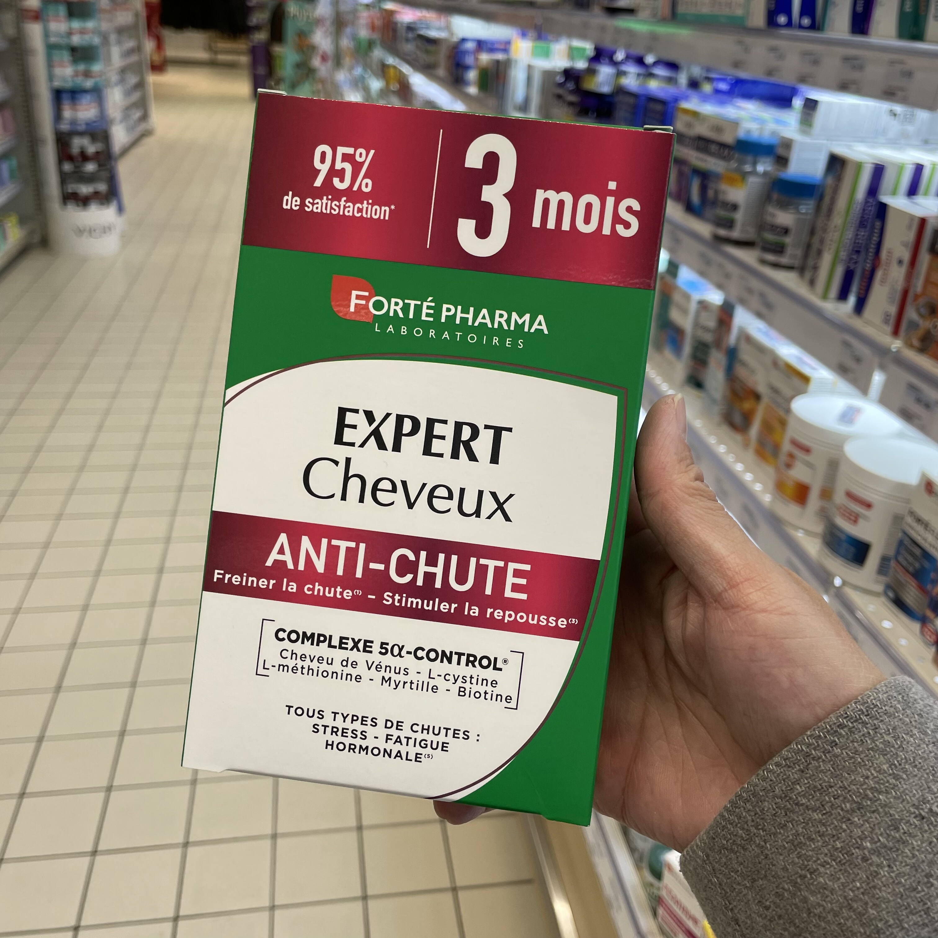 新款 法国版Forte pharma防脱发 丰盈头发 促进头发生长 3个月