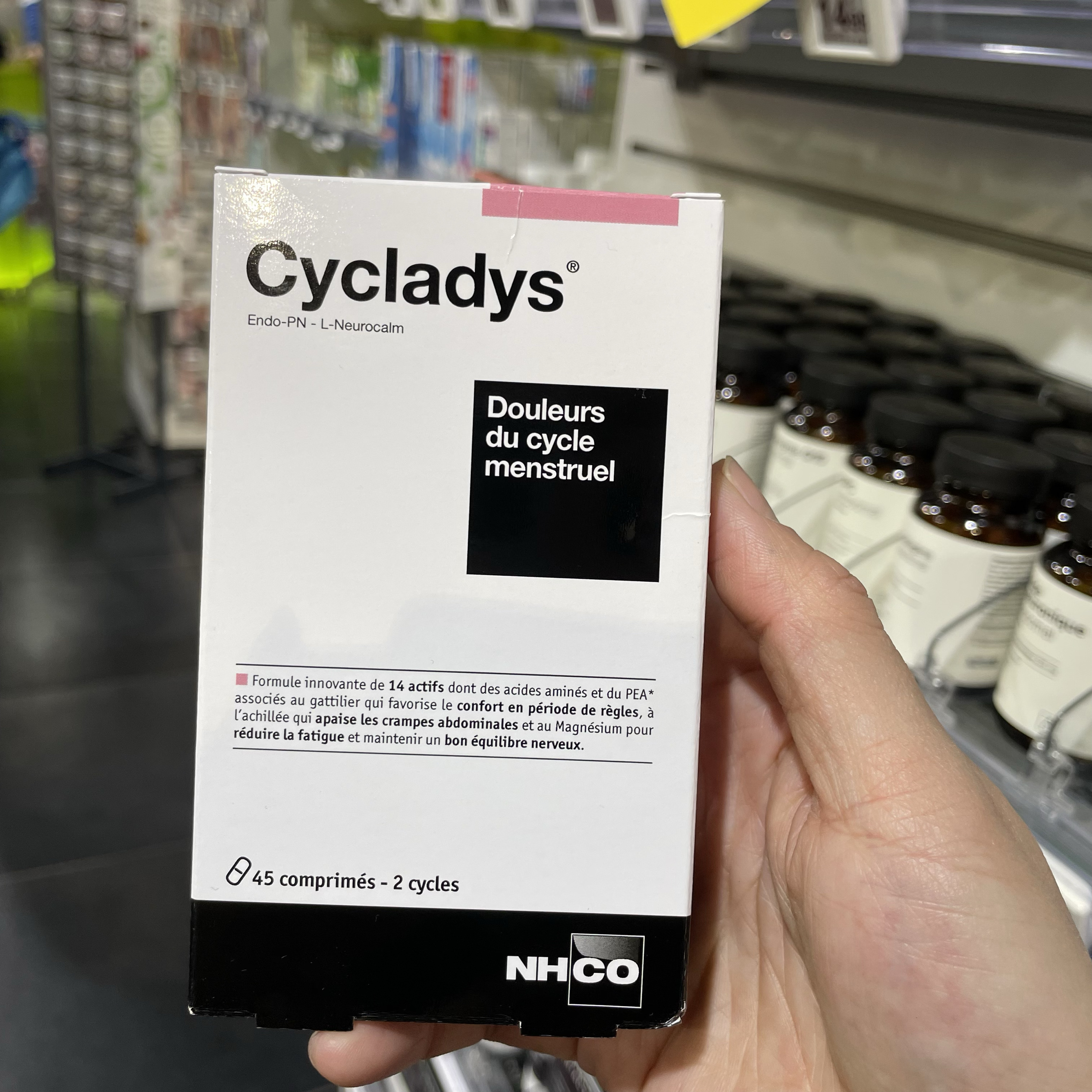法国本土版 NHCO 经期调理 疼痛缓解片 Cycladys 45片
