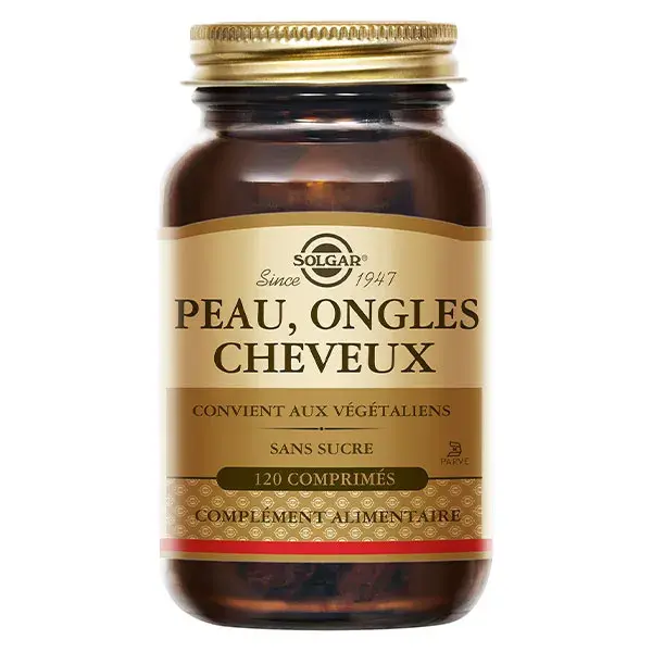 法国本土版Solgar Peau Ongles Cheveux头发 指甲 皮肤保养120 粒