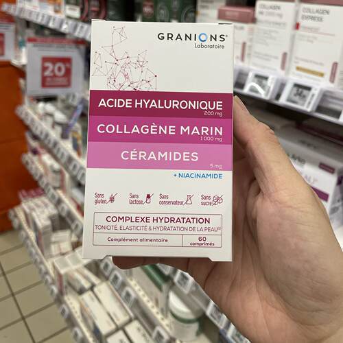 法国版 格兰宁granions亢老三重奏胶原蛋白透明质酸ceramides60粒