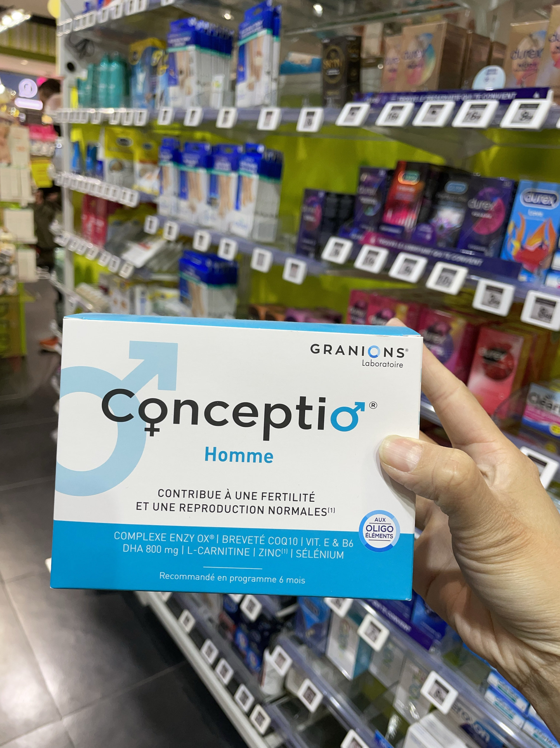 法国本土版GRANIONS Conceptio男士备孕综合维生素DHA鱼油辅酶Q10