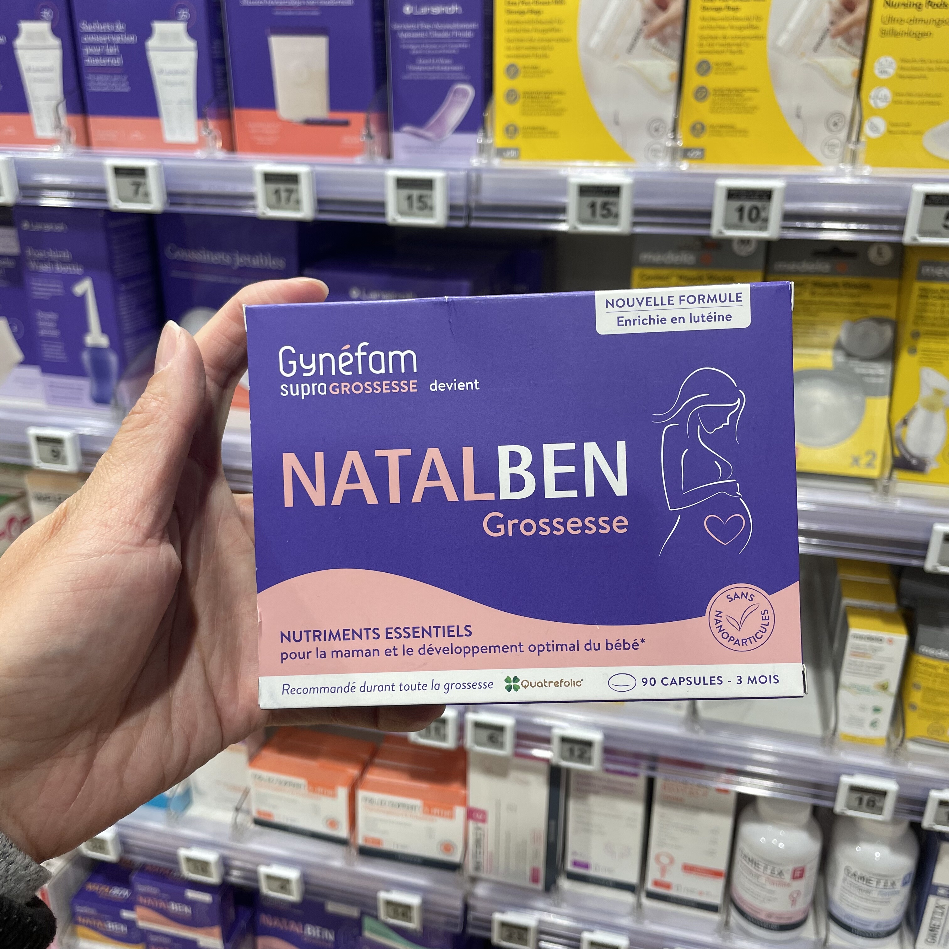 新包装 法国本土版GYNEFAM 孕妇维生素 含叶酸DHA整个孕期90粒