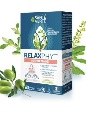 法国版sante verte RELAXPHYT SURMENAGE缓解压力 保持平静60粒