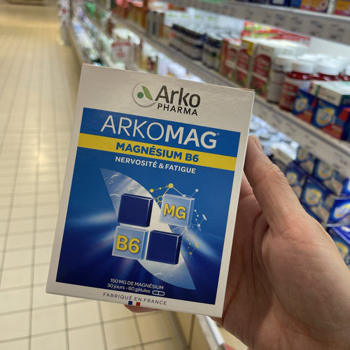 法国版Arkopharma 镁B6胶囊舒缓情绪紧张疲劳60粒