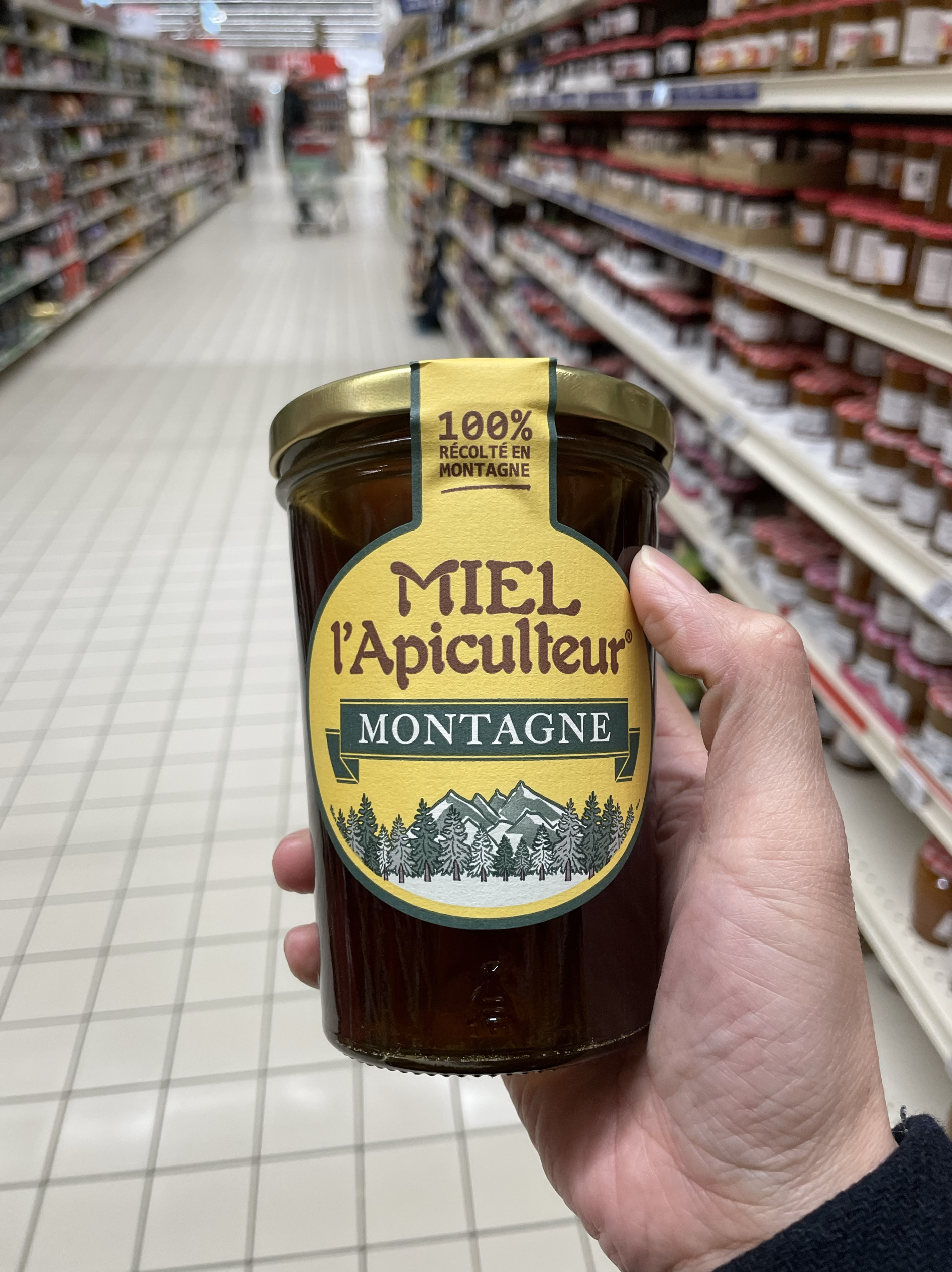 法国本土版 Miel l'Apiculteur养蜂人 手工天然山地蜂蜜500g