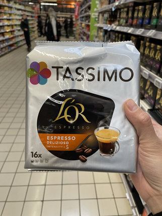 法国版BOCSH博世Tassimo胶囊咖啡美式意式浓缩5度黑咖啡16小杯