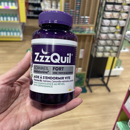 法国本土版zzzquil加强版褪黑素软糖60粒入睡倒时差助睡眠