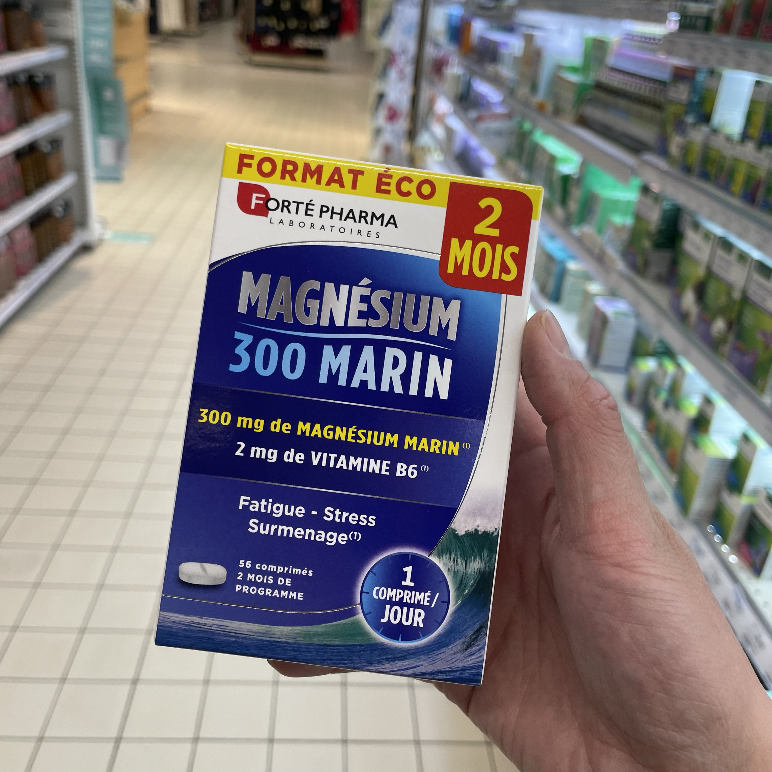 法国本土版富泰Fortepharma海洋镁 维他命B 减少疲劳 压力 60粒