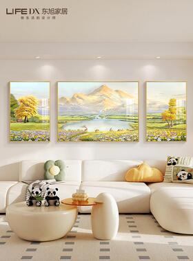 纯手绘油画金山聚宝盆山水画客厅