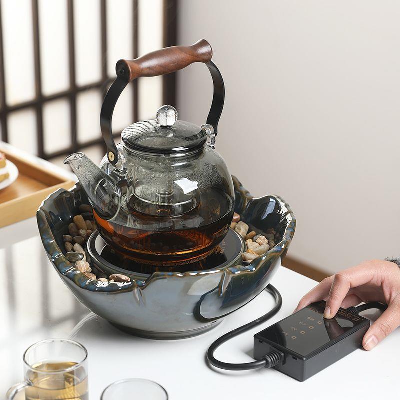 家庭版围炉煮茶蒸煮茶壶围炉加热耐热玻璃加厚蒸煮茶器中式两用一