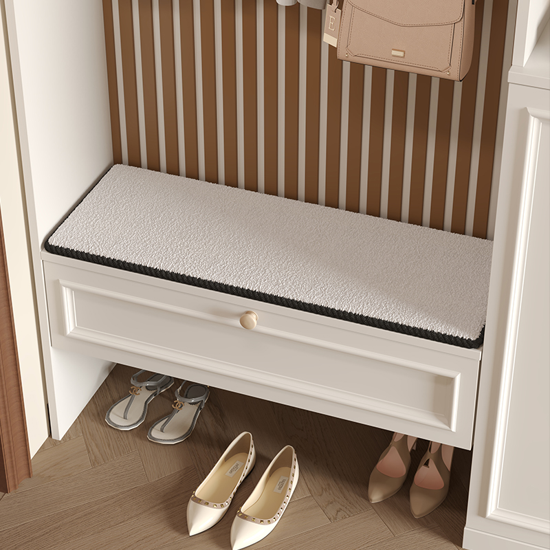 毛绒换鞋凳垫子鞋柜垫定做