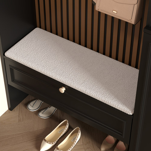 毛绒换鞋凳垫子鞋柜垫定做