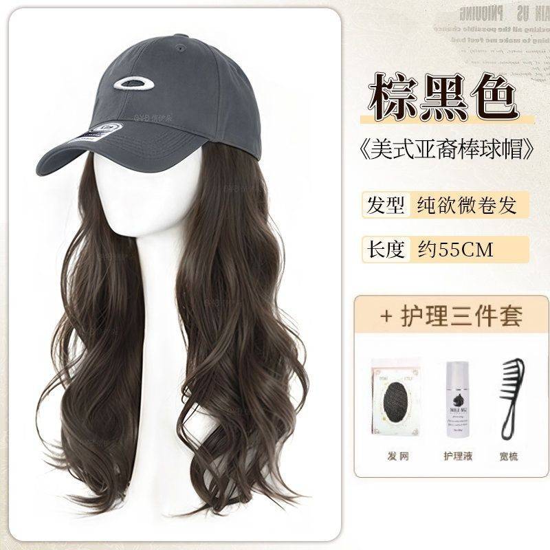 假帽FJC挑子发一风女彷染5真20体2发新款尚时亚裔辣假发妹长卷帽