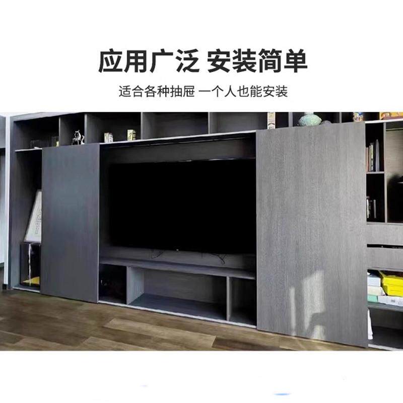 热销免开槽电视柜轨道推拉平移门导轨滑轮橱柜书柜衣帽间滑轨五金
