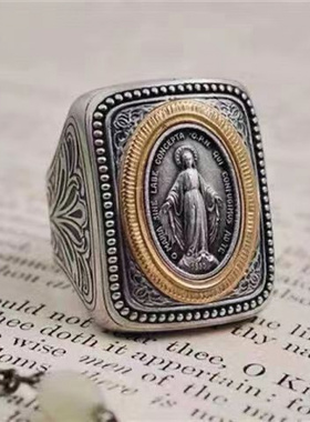 新款手工镶嵌复古文艺欧美风圣牌