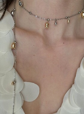 轻奢高级感铃兰花缠绕流苏项链女