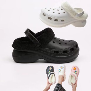 crocs洞洞鞋保暖内胆通用冬季用可拆卸棉套可手洗加厚毛绒棉鞋套