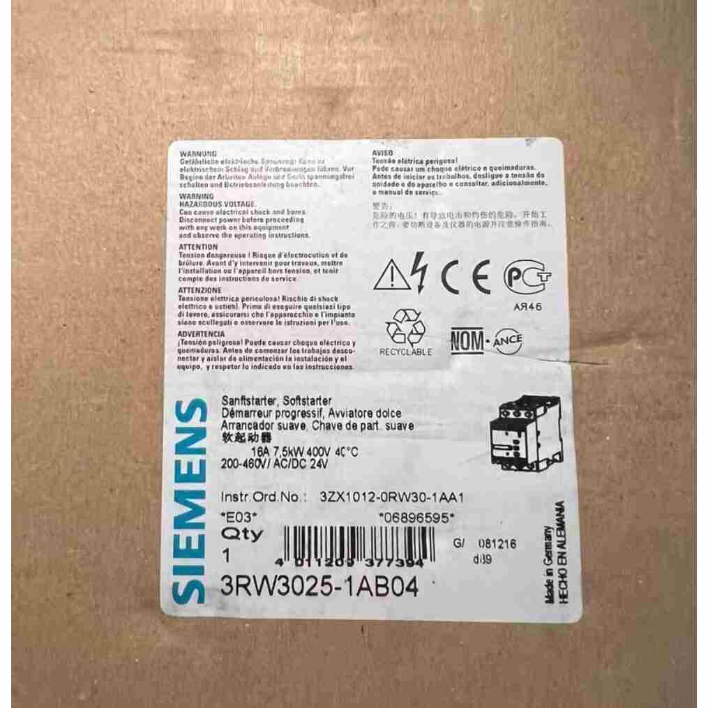 SIEMENS/原装3RW系列软启动3RW3024，不是实价