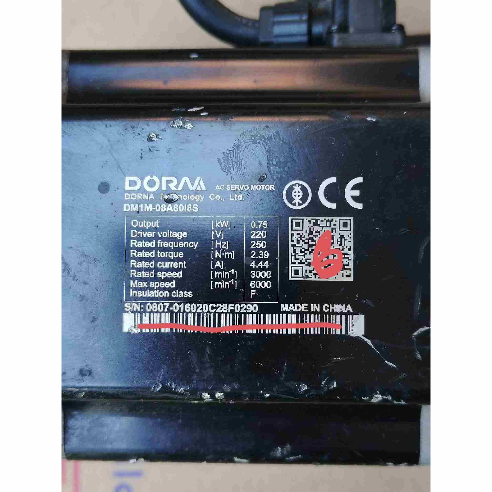 东菱伺服电机DM1M-08A80I8S 750W 成色，不是实价