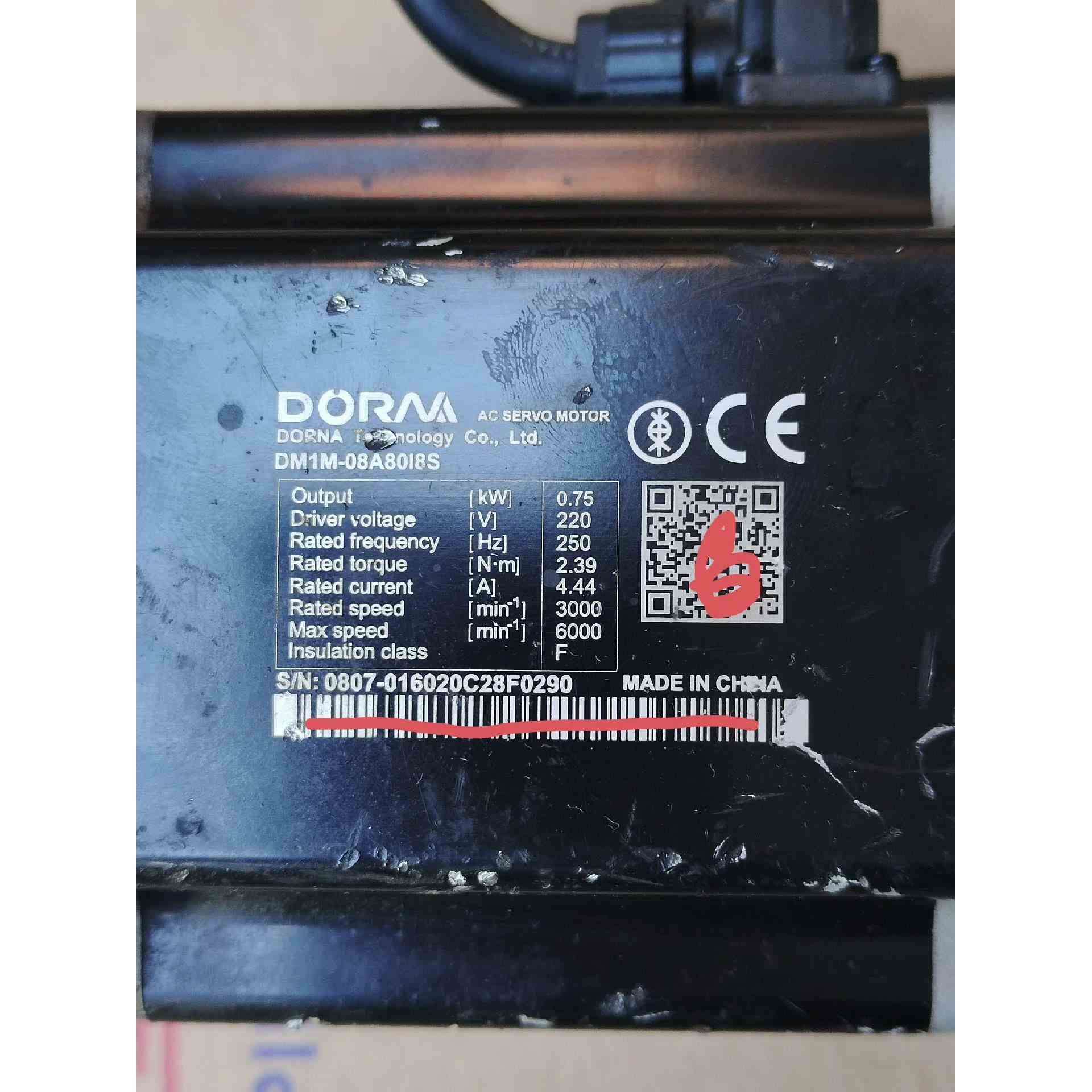 东菱伺服电机DM1M-08A80I8S 750W 成色，不是实价