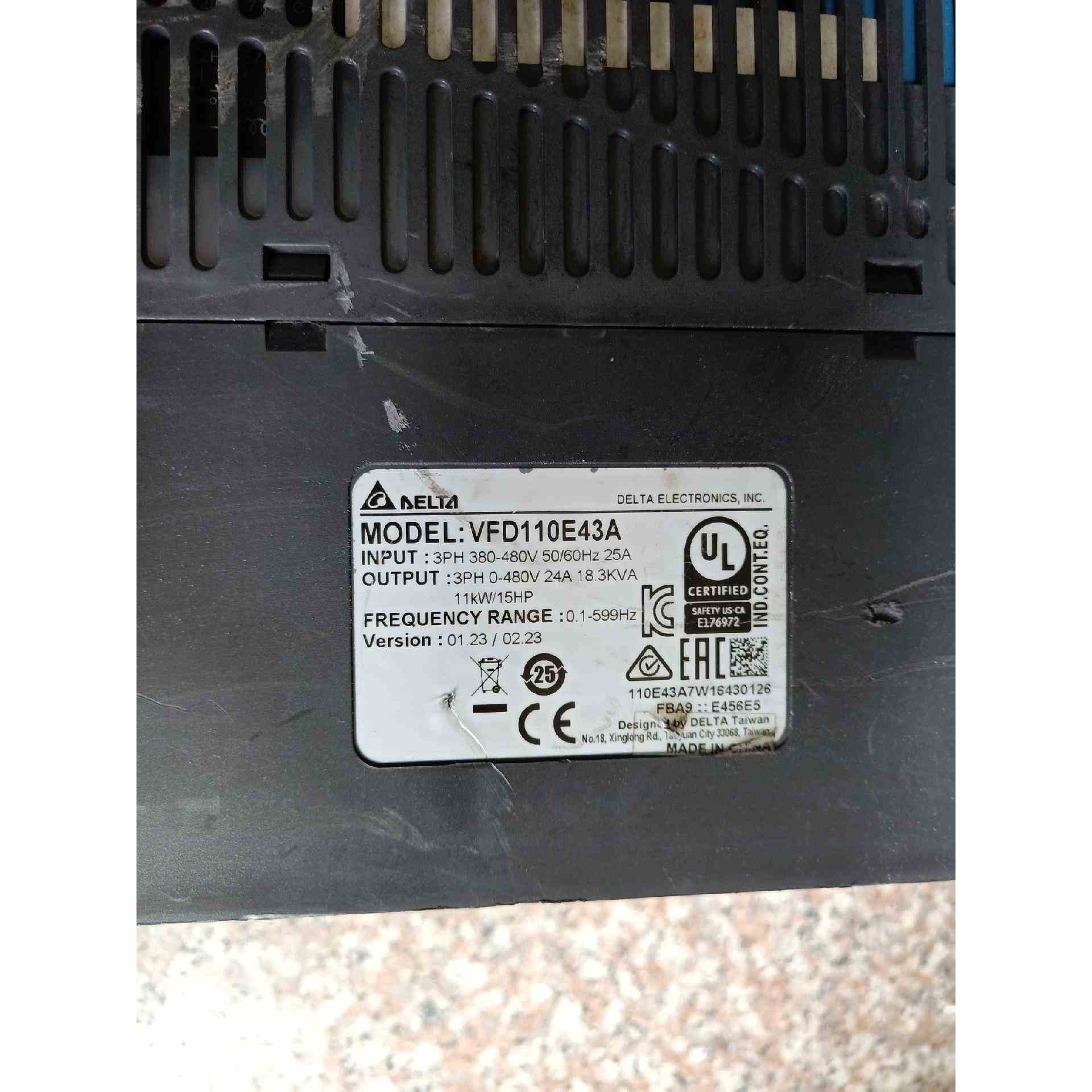 台达VFD110E43A 11kw拆机变频器，功能正常，，不是实价