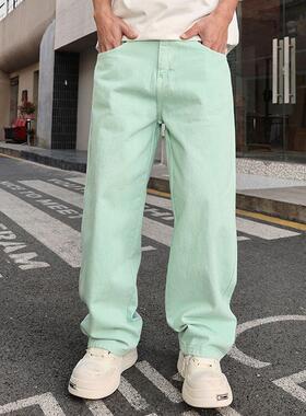 巴黎风2025新款牛仔裤潮牌宽松直筒休闲长裤子春秋款