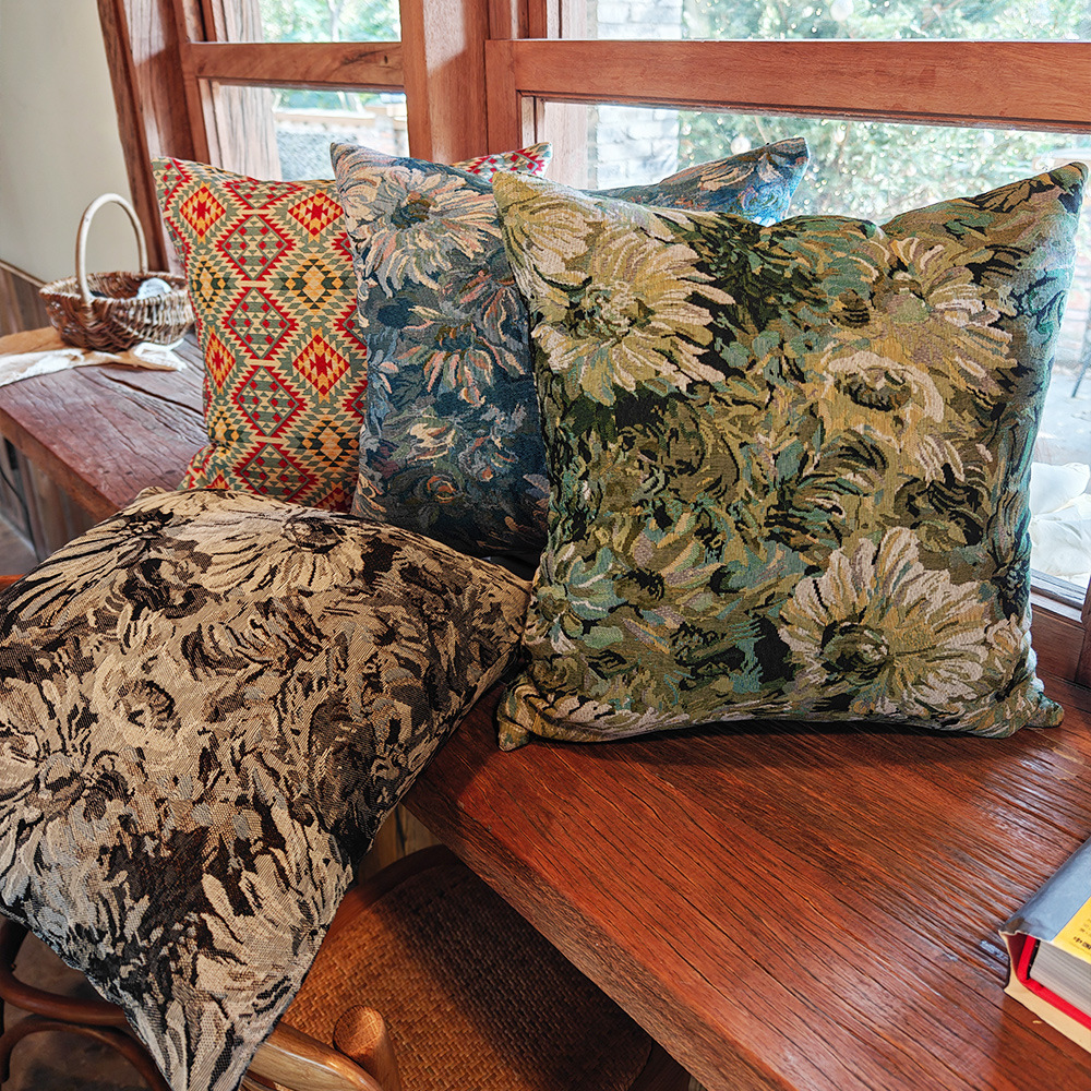 法式莫奈抱枕油画感轻奢高级感沙发客厅靠垫靠枕床头靠背超抱枕套