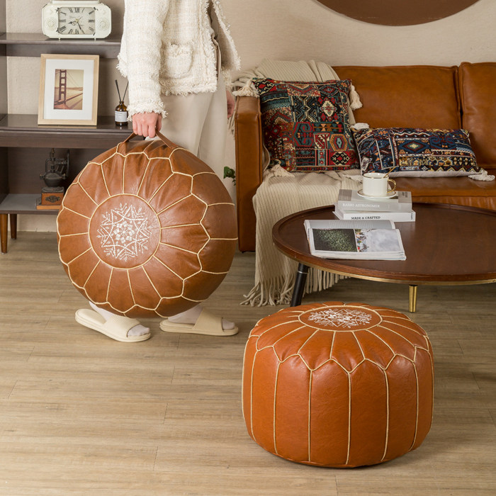 摩洛哥懒人坐墩皮质蒲团家用地上卧室榻榻米飘窗台垫屁垫懒人免洗,居家布艺,蒲团,淘宝优惠券,粉丝福利购,淘宝优惠卷