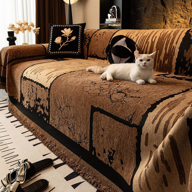 加厚款沙发巾四季通用雪尼尔沙发盖布全盖沙发套罩防尘沙发毯轻奢,居家布艺,沙发垫,淘宝优惠券,粉丝福利购,淘宝优惠卷