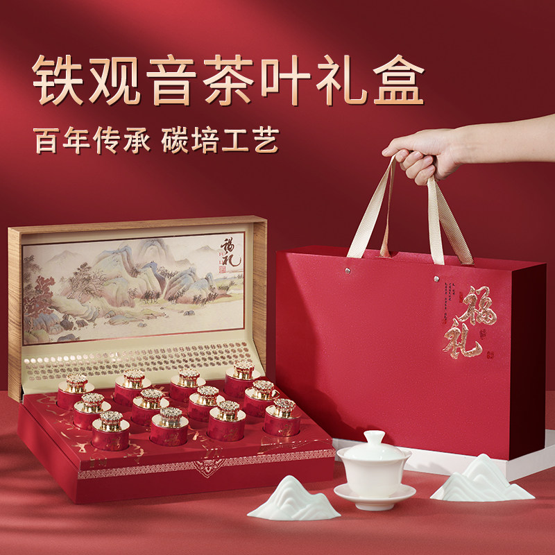茶叶礼盒装铁观音2024新茶送礼长辈爸爸老丈人特级绿茶图片