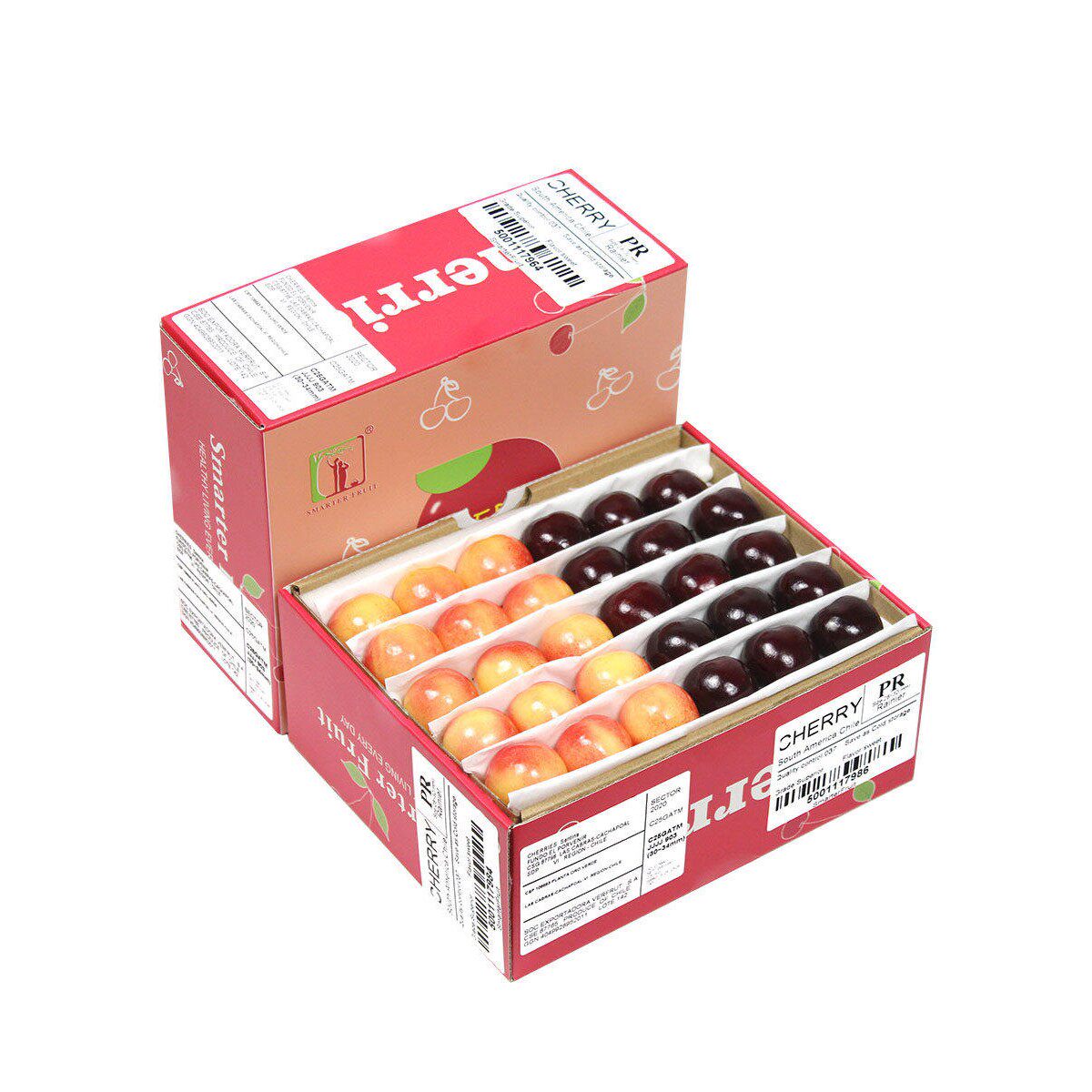 新年礼盒1/2斤5J智利金车+黑车组合黄色车厘子雷尼尔新鲜水果送礼