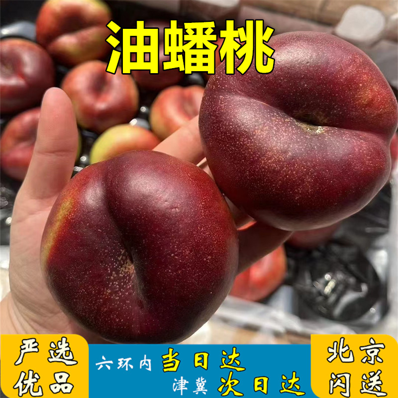 油蟠桃水果新鲜正宗智利黄肉整箱礼盒桃子当季时令应季北京现货