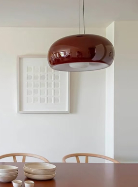 北欧Marset Vetra法式中古餐厅吊灯设计师玻璃红色书房卧室复古灯