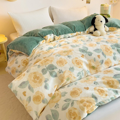 订制A类加厚牛奶绒毛绒被套被罩