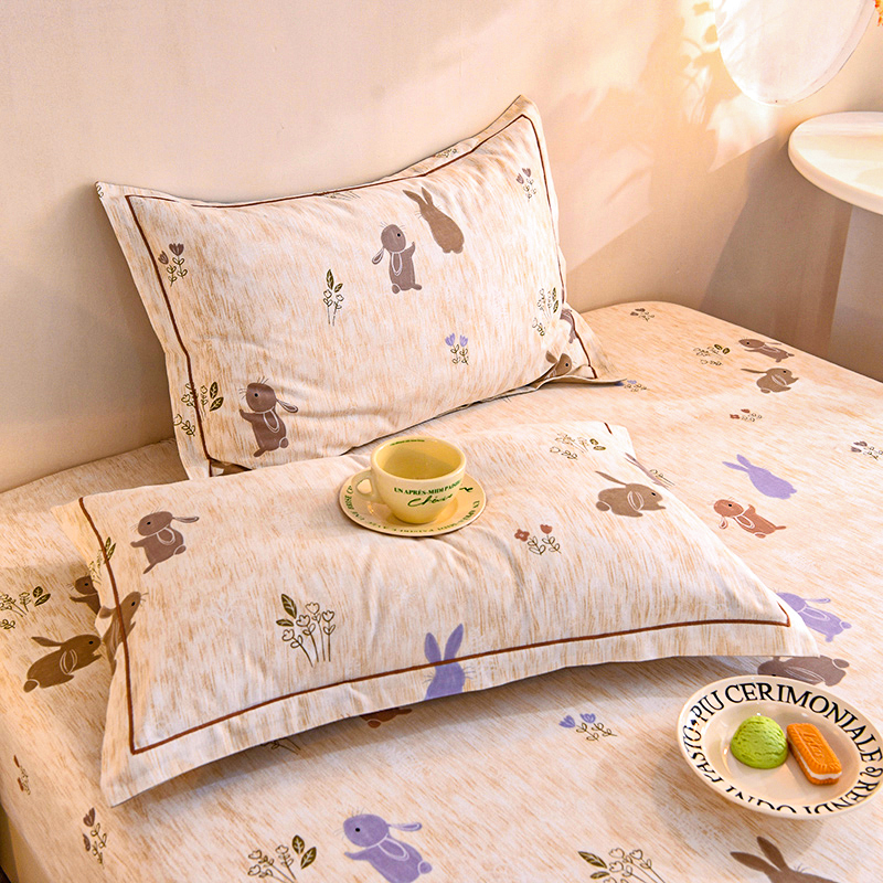 100纯棉加厚磨毛单人枕套