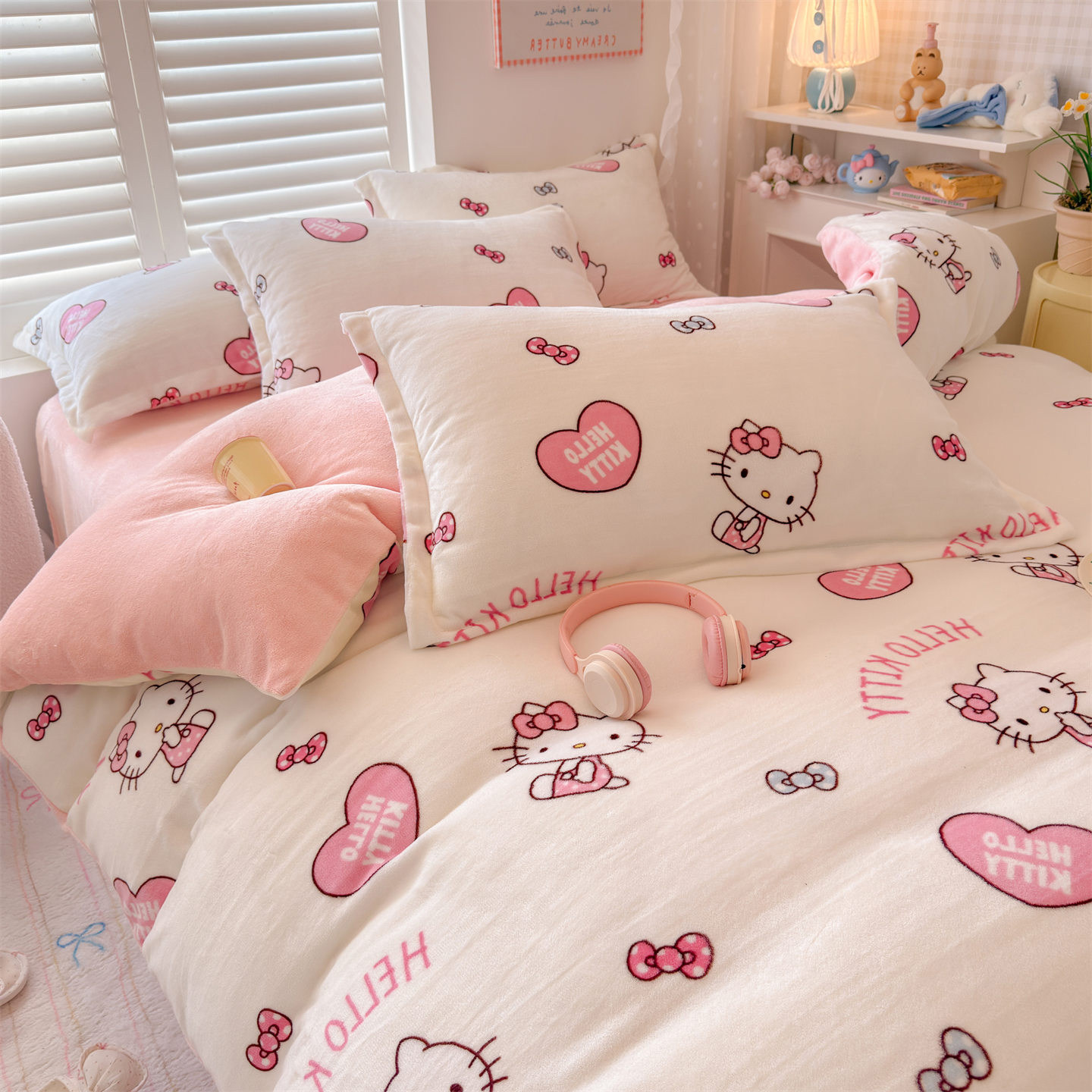 定做订制加厚牛奶绒四件套榻榻米床包组248*248被套罩拼接床笠款