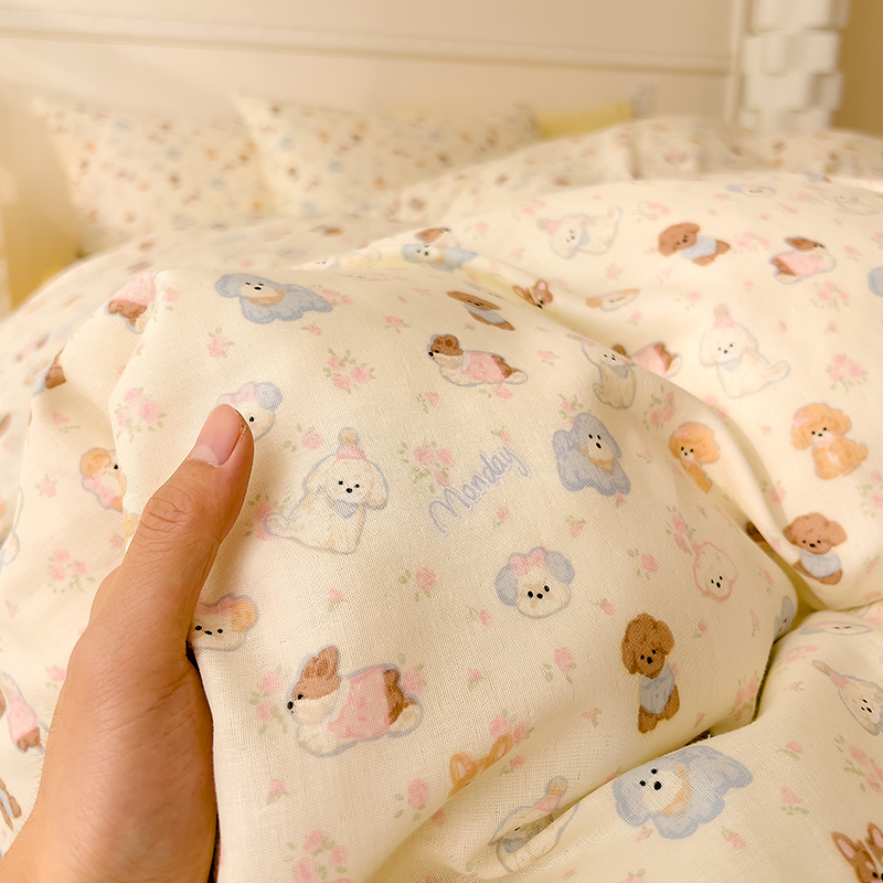 订制A类全棉纯棉双层纱布被套