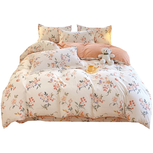 定做订制全棉纯棉四件套榻榻米高低床包组留学生king queen size