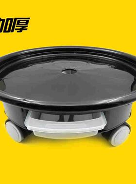 克笛万向托轮可移动花盆盘带滚轮花底座圆托盘02157盆铭塑料花u.