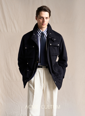 Acme cultum加厚羊绒羊毛呢绒感M65野战夹克男廓形复古休闲外套