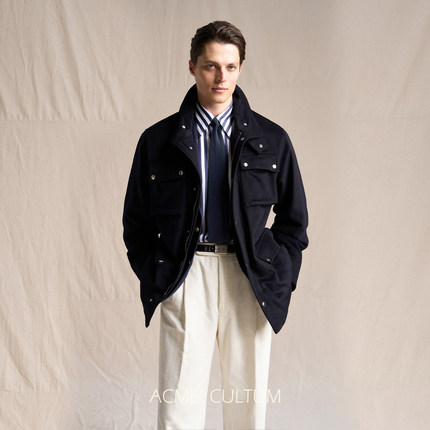 Acme cultum加厚羊绒羊毛呢绒感M65野战夹克男廓形复古休闲外套
