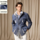 Acme cultum柞蚕丝雪花丹宁拼接立领驾乘夹克外套男短身上衣春季